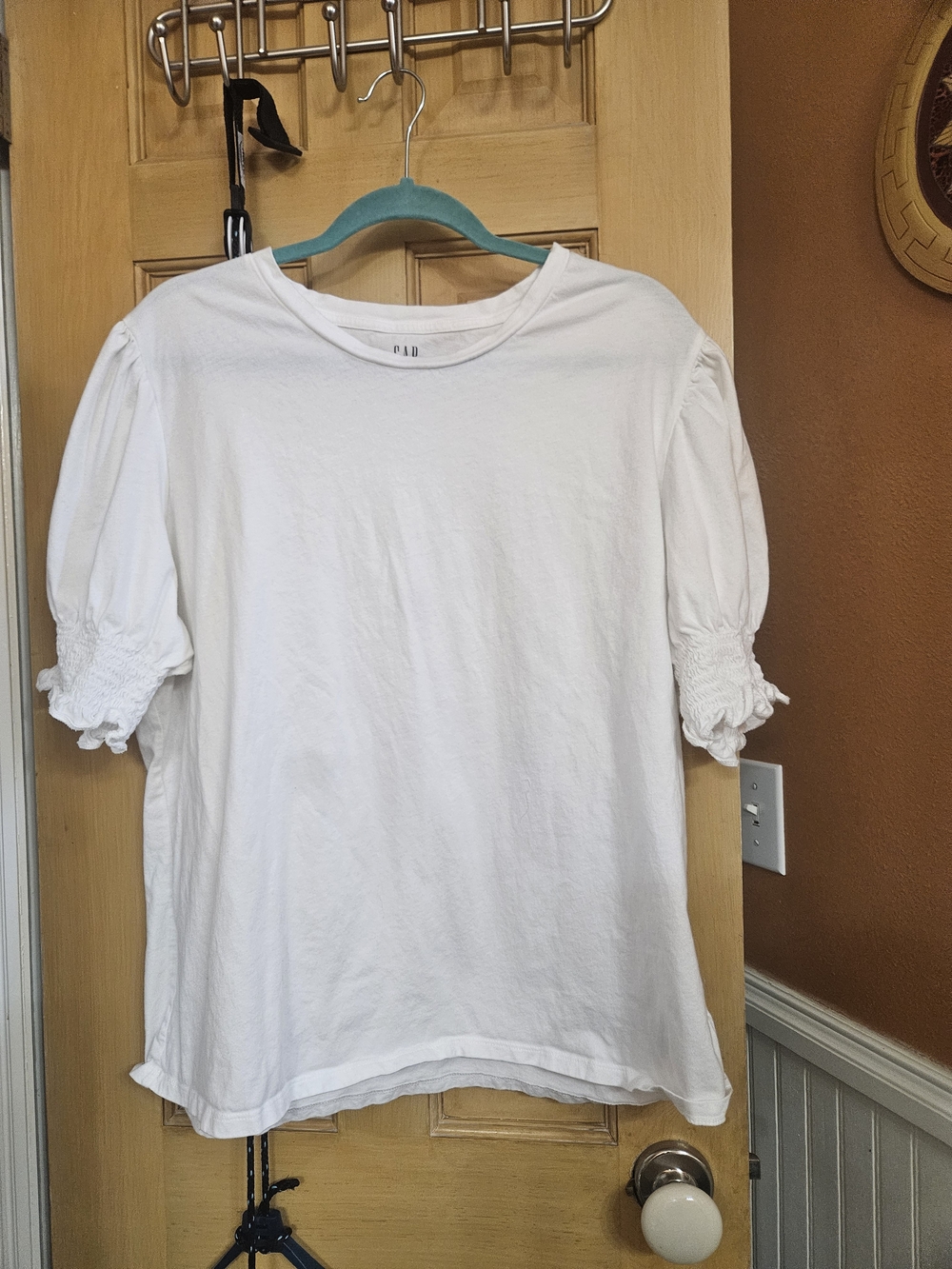 GAP Cream Puff-Sleeve Short Sleeve Tee